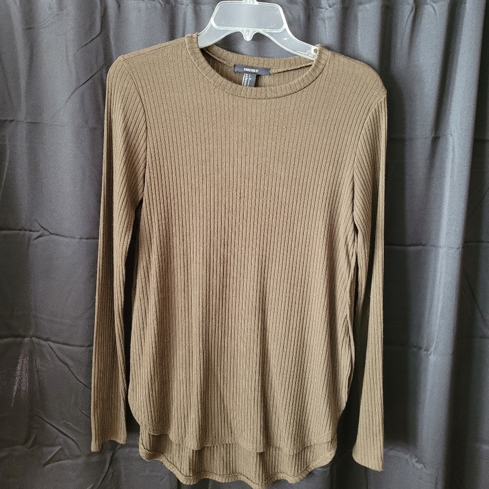 Long-sleeved shirt - olive green
